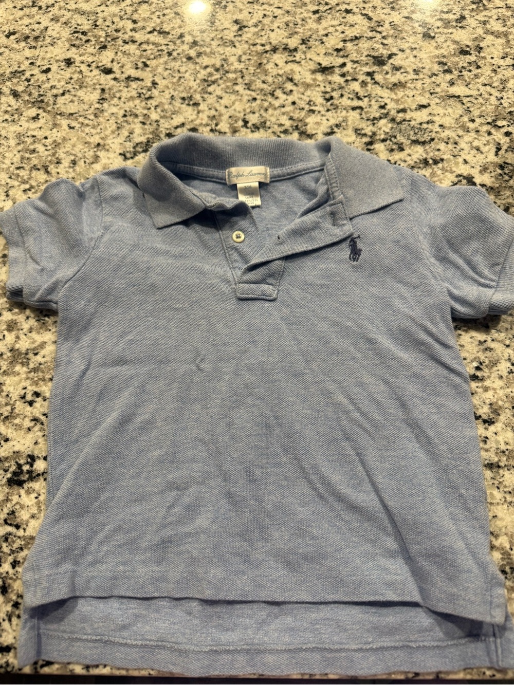 Ralph Lauren Kids Light Blue Polo Shirt with Navy Pony